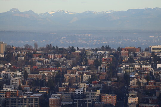 City and Cascade Mountains