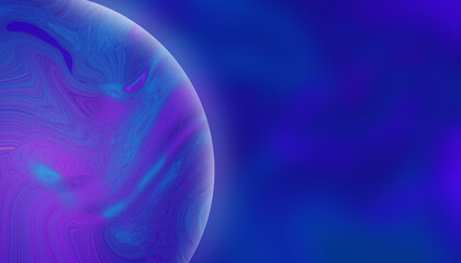 Abstract Fluid Liquid Planet Background with Copy Space © Alihasan