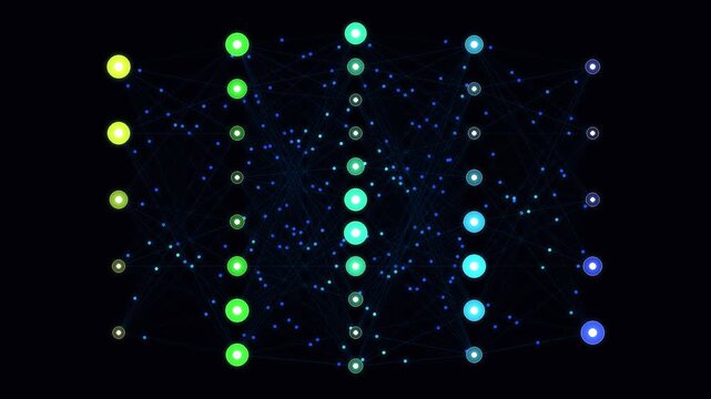 Neural Network AI Artificial Intelligence Deep Learning Visualization Background 4K