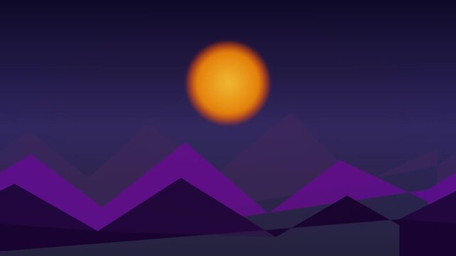 vibrant low poly mountain landscape vector motion
