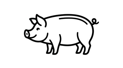 Cute Pig Icon Vector Illustration © Kuwadi