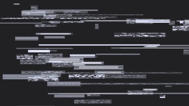 Digital glitch scanlines flickering with horizontal distortion blocks and pixel noise for transition background