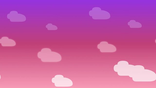 Soft Dreamy Cloud Pastel Sky Vector Animation