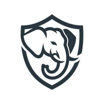 PostgreSQL Database Shield Logo Icon