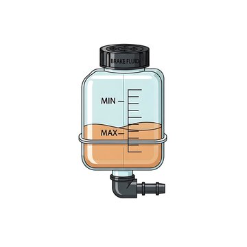 Transparent plastic liquid measuring cup with black handle.