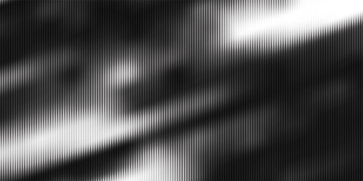 Abstract black and white vertical scanline background with digital glitch distortion effect. Vector illustration