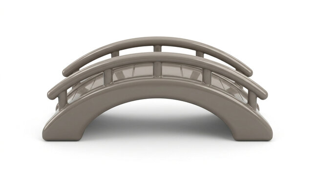 Small arched bridge shape rendered in 3D toy style