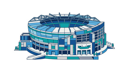 Modern Stadium Illustration - Sports Arena Architecture © Salon