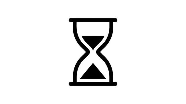 Classic hourglass icon symbolizing the passage of time and urgency