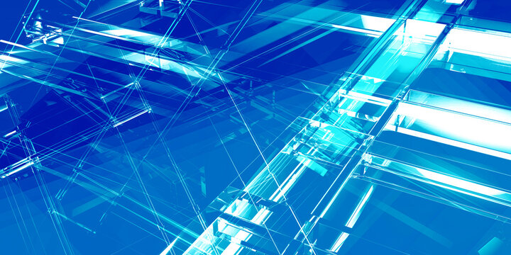 Abstract High-Tech Blue Background Digital Wallpaper