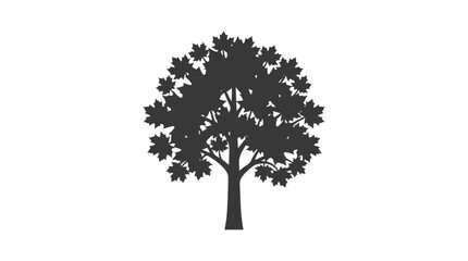 Fototapeta premium Tree Silhouette Black and White.