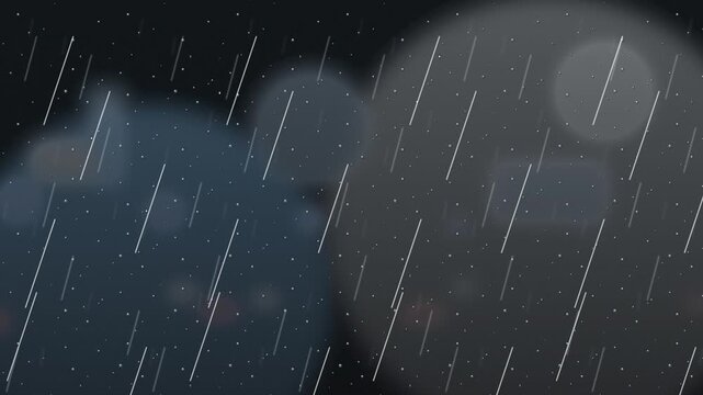 Cold winter blizzard rain window lofi bokeh light flying weather