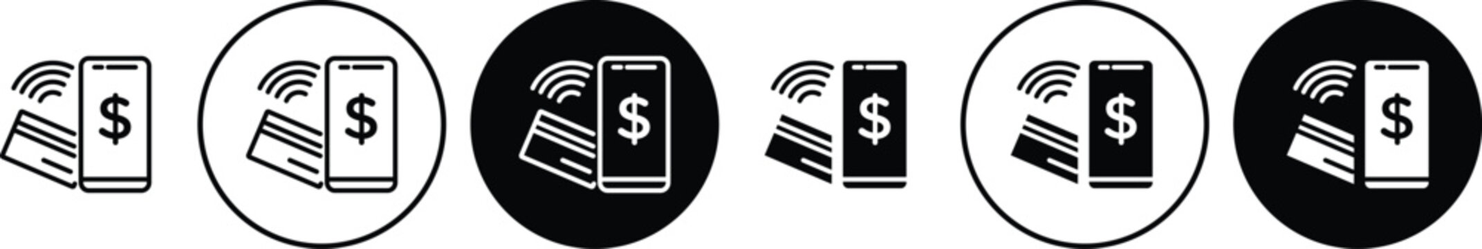 NFC payment icon. flat illustration of vector icon for web UI UX