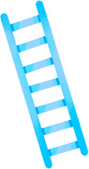 Cute blue watercolor ladder for snake and ladder board game illustration © andika96