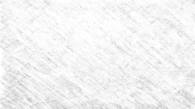 Abstract white pencil sketch texture background. Animated hand-drawn rough paper surface with diagonal scribble lines.