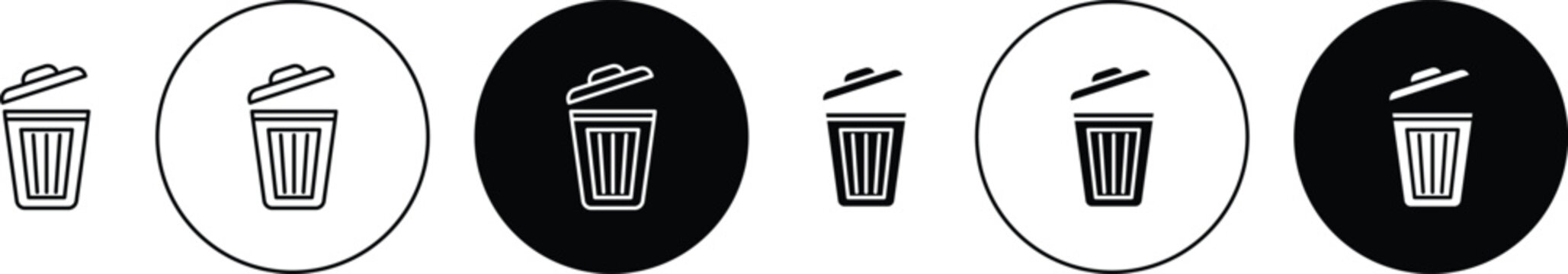 Trash Bin icon. flat illustration of vector icon for web UI UX