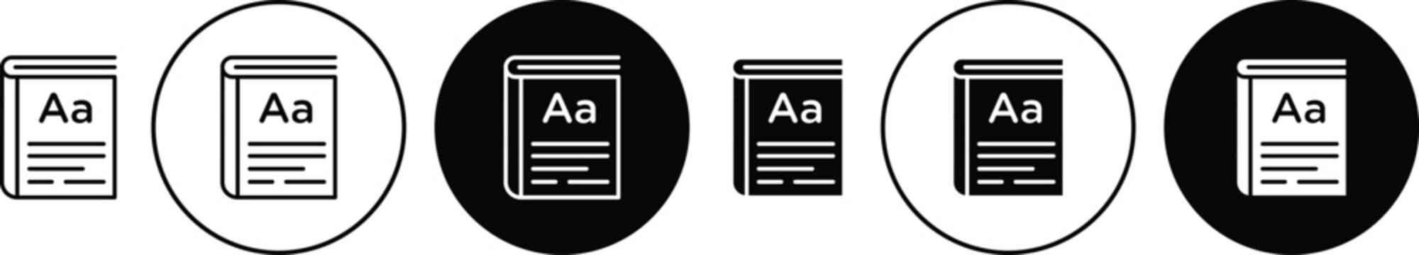 Vocabulary icon. flat illustration of vector icon for web UI UX