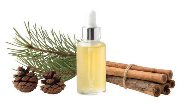 Essential Oil Dropper Bottle with Pine, Cinnamon, and Citrus Peel