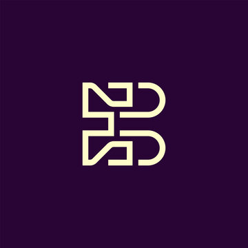 Letter EB Monogram minimalist geometric logo
