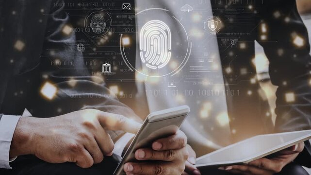 Biometric fingerprint identification and cybersecurity system ensuring secure access, identity verification, cloud data protection, and digital safety Marrow