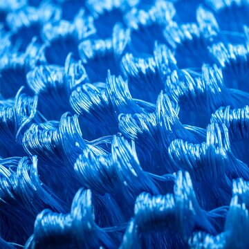 Smart Textile Fiber Macro, Advanced Fabric Technology and Textile Innovation Concept