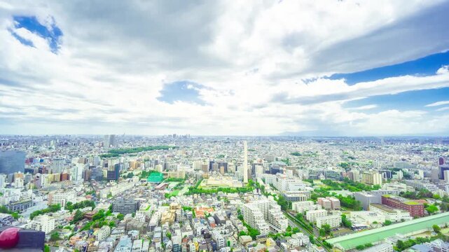 東京・地平線を望むタイムラプス