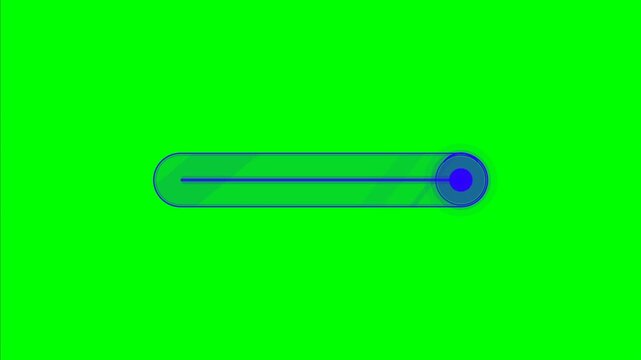 Digital Slide Control Button Moving on Green Screen for User Interaction