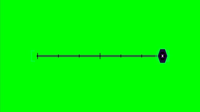 Digital interface slider movement on green screen for user navigation