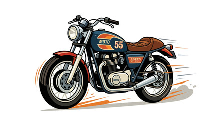 Obraz premium Vintage Motorcycle in Motion