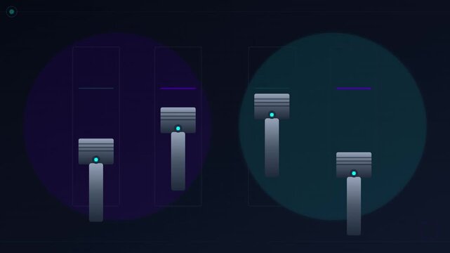 professional automotive tech engine piston motion background