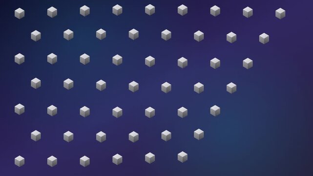 professional abstract cube grid floating background vector