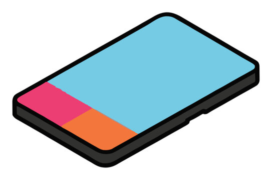 RGB gaming mousepad isometric vector illustration. Generative AI