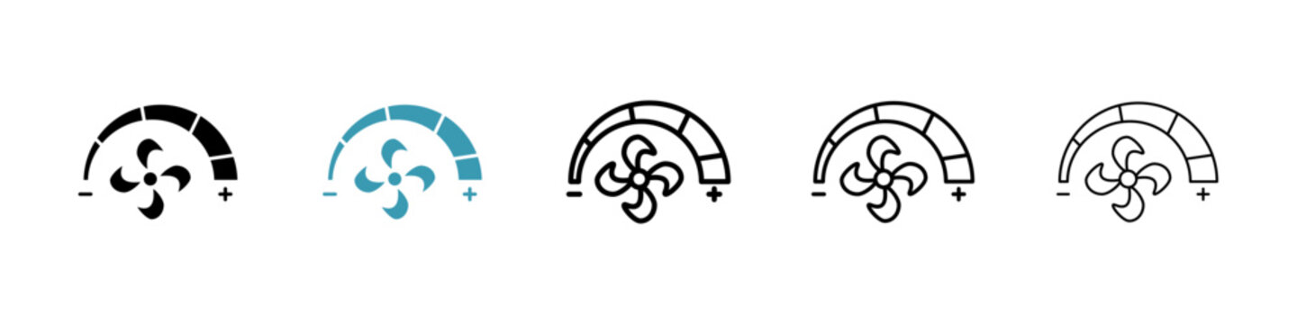 Adjustable speed vector icon logo or illustration