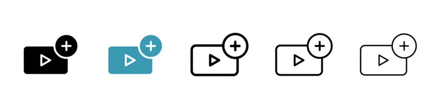 Add video vector icon logo or illustration