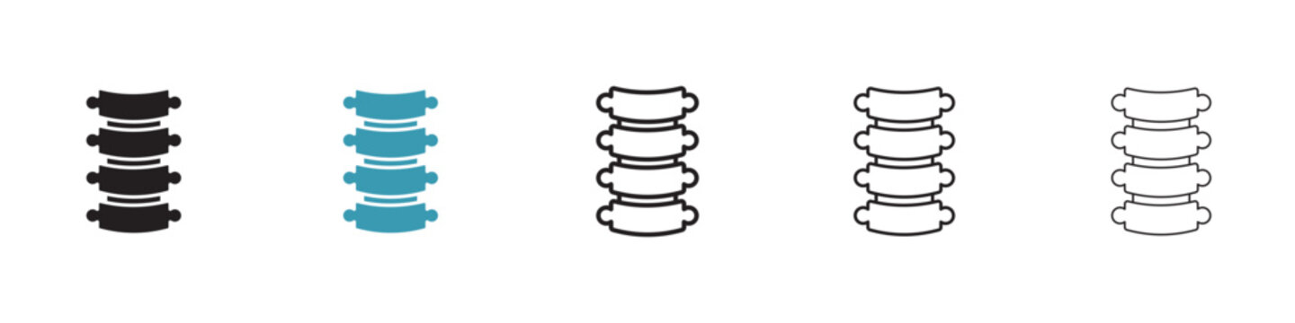 Body spine scan vector icon logo or illustration