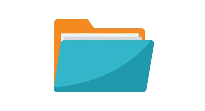 Colorful file folder icon graphic.