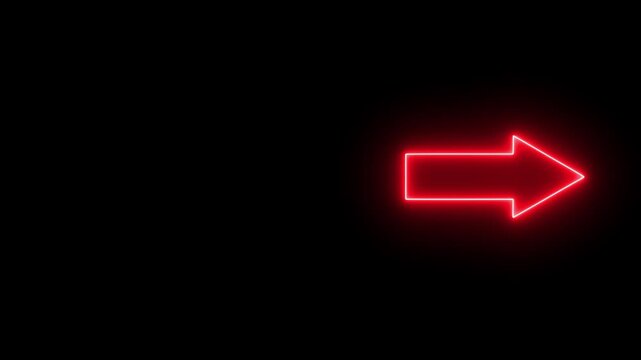 red arrow black background. direction symbol indicating back or previous page.