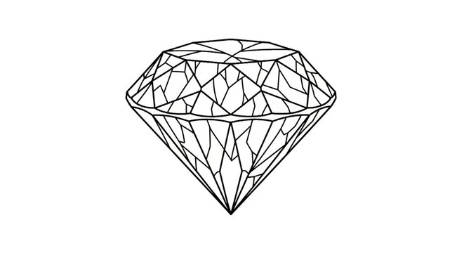 Detailed drawing of a diamond.