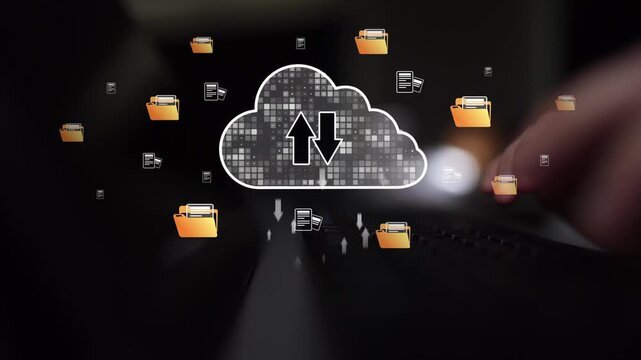 Cloud computing, cloud strategy, and cloud technology transforming digital infrastructure with scalable services, secure data storage, and cloud-based digital business solutions. Muxer