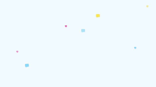 modern flat social media icon float background