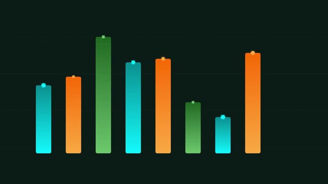 modern flat infographic bar chart vector animation