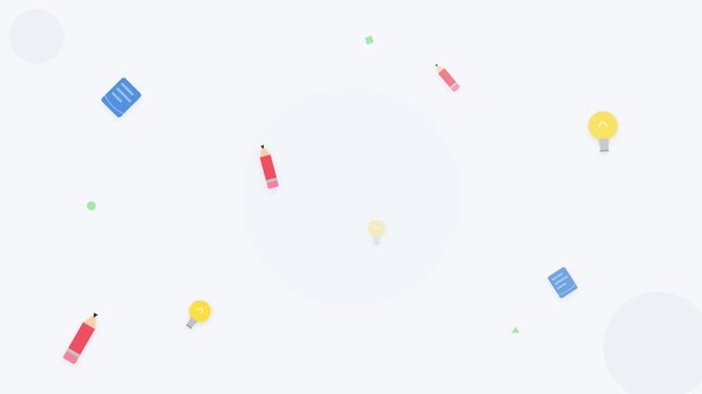 modern flat design education learning vector animation