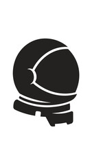 Fototapeta premium Astronaut Helmet Icon Black Silhouette
