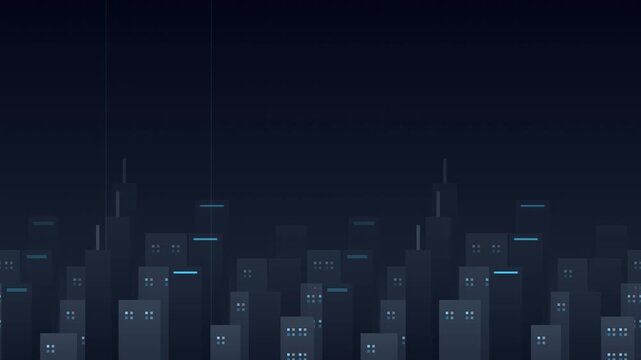 modern flat design cityscape abstract vector animation