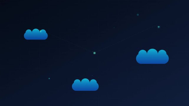 modern enterprise cloud computing vector concept background
