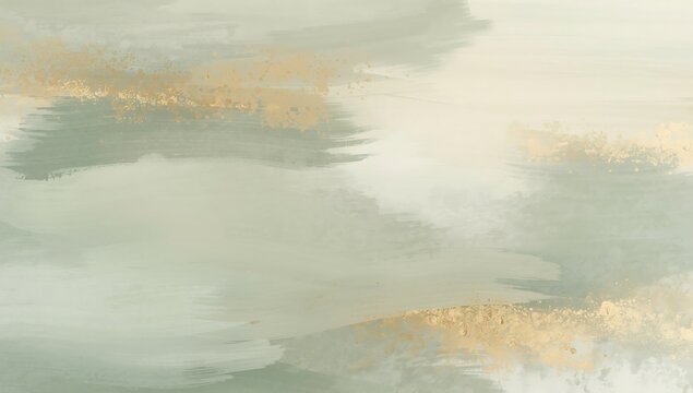 Soft abstract artistic background with blended beige and sage green watercolor washes abstract background