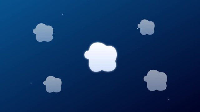 modern cloud computing network server vector animation