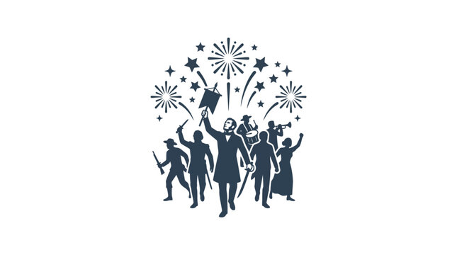 American Independence Day Celebration Illustration