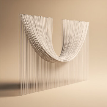 Elastic Gravity Matrix: Surreal Fiber Art of U-Shaped Corporate Restructuring