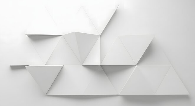 Geometric white triangular shapes